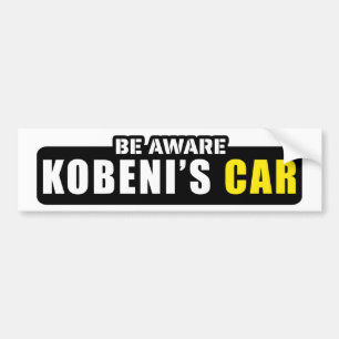 Autocollant De Voiture attention à la voiture de kobeni