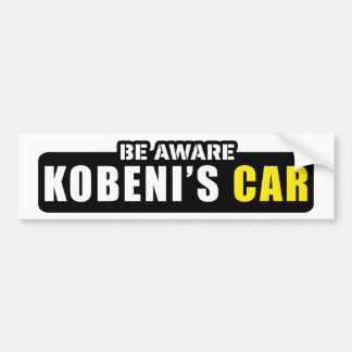 Autocollant De Voiture attention à la voiture de kobeni