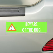 AUTOCOLLANT DE VOITURE ATTENTION AU CHIEN (En voiture)