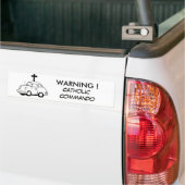 Autocollant De Voiture Attention! Commando catholique (Sur camion)