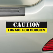 Autocollant De Voiture Attention Je freine pour Corgies mignonne Chiot (En voiture)