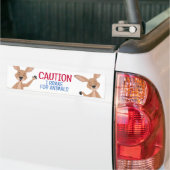 Autocollant De Voiture Attention Je freine pour les animaux Kangaroo aust (Sur camion)