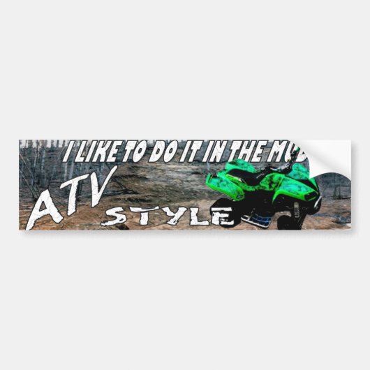 AUTOCOLLANT DE VOITURE ATV STYLE STICKER (Devant)