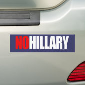 Autocollant De Voiture AUCUN blanc AUDACIEUX de HILLARY - Anti-Hillary - (En voiture)
