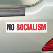 AUTOCOLLANT DE VOITURE AUCUN SOCIALISME ! (En voiture)