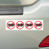 AUTOCOLLANT DE VOITURE "AUCUN TRUMP (En voiture)