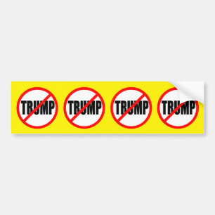 AUTOCOLLANT DE VOITURE "AUCUN TRUMP