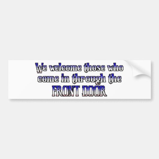 Autocollant De Voiture Aucune immigration illégale (Devant)