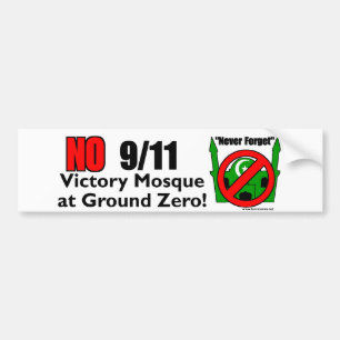 Autocollant De Voiture AUCUNE mosquée de victoire de 9/11