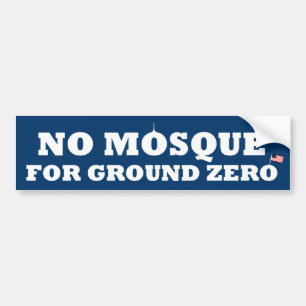 Autocollant De Voiture Aucune mosquée pour point zéro