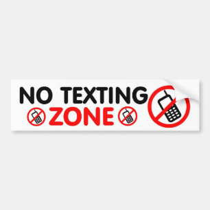 Autocollant De Voiture Aucune zone de service de mini-messages