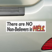 Autocollant De Voiture Aucuns non-croyants dans l'enfer - Bumpersticker (En voiture)