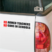 Autocollant De Voiture AUCUNS professeurs armés (Sur camion)