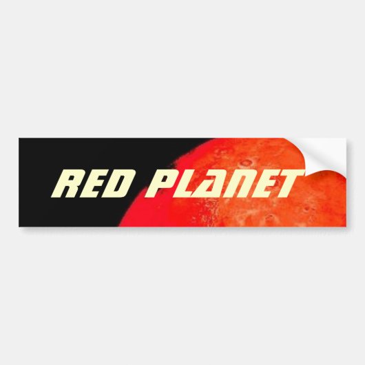Autocollant De Voiture Augmentation rouge de planète (Devant)