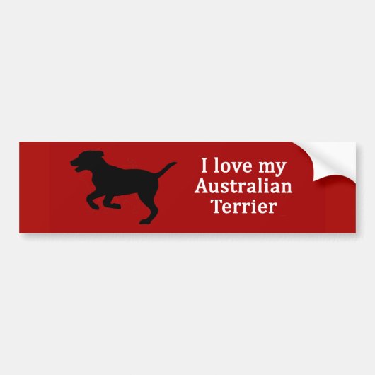 Autocollant De Voiture Australien Terrier chien amour (Devant)