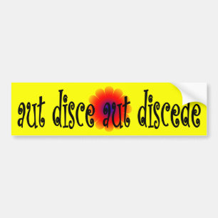 Autocollant De Voiture Aut disce aut discede