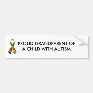 Autocollant De Voiture autism_ribbon, GRAND-PARENT FIER D'UN ESPRIT