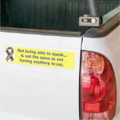 Autocollant De Voiture Autisme : "Ne parlant pas " (Sur camion)
