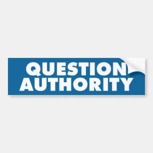 Autocollant De Voiture Autorité de question - B bleu
