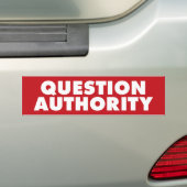Autocollant De Voiture Autorité de question - B rouge (En voiture)