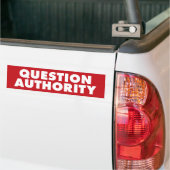Autocollant De Voiture Autorité de question - B rouge (Sur camion)