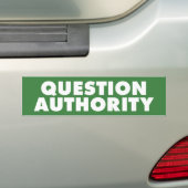 Autocollant De Voiture Autorité de question - B vert (En voiture)