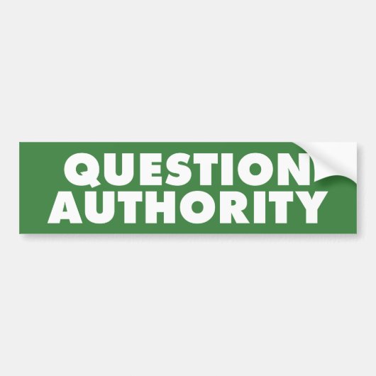 Autocollant De Voiture Autorité de question - B vert (Devant)
