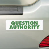 Autocollant De Voiture Autorité de question - vert (En voiture)