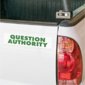 Autocollant De Voiture Autorité de question - vert (Sur camion)