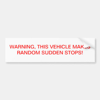Autocollant De Voiture Avertissement