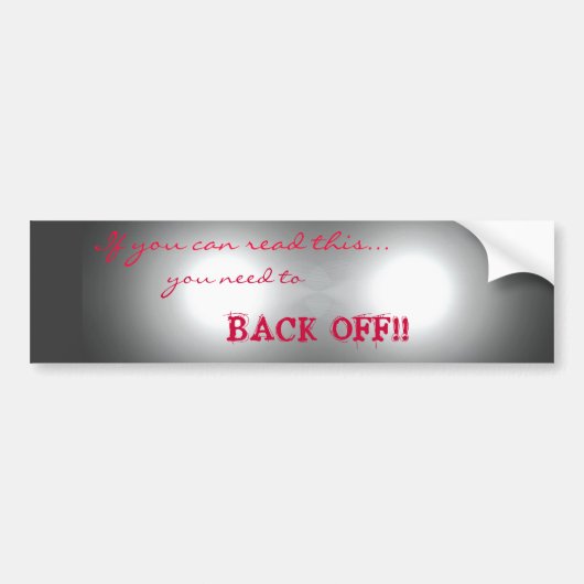 Autocollant De Voiture Avertissement de Tailgater (Devant)