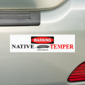 AUTOCOLLANT DE VOITURE AVERTISSEUR AUTOCHTONE DE TEMPER DE TEMPER (En voiture)