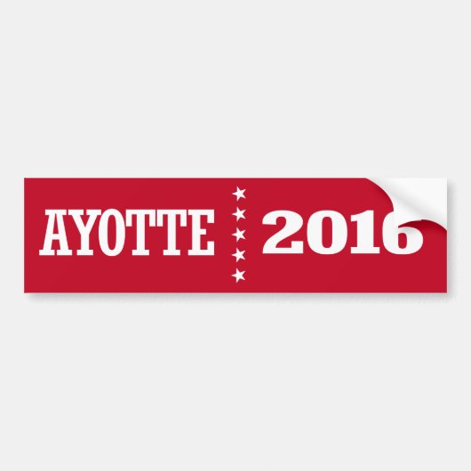 Autocollant De Voiture Ayotte - Kelly Ayotte 2016 (Devant)
