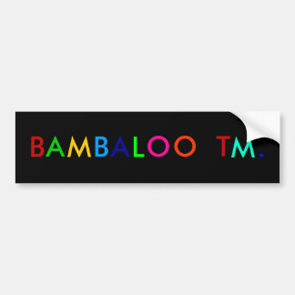 AUTOCOLLANT DE VOITURE B, A, M, B, A, L, O, O, T, M.