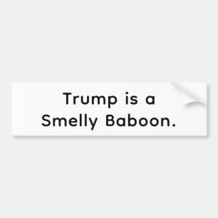 Autocollant De Voiture Babouin puant Trump Hankamer Artjunkhaus Bande des