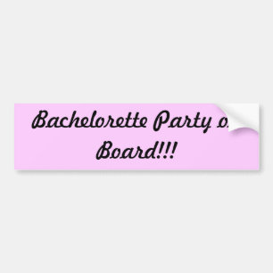 Autocollant De Voiture Bachelorette à bord