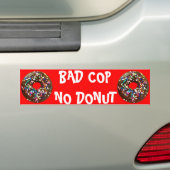AUTOCOLLANT DE VOITURE BAD COP = NO DONUT (En voiture)