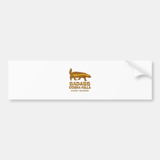 Autocollant De Voiture Badass Cobra Killa Honey Badey (Devant)
