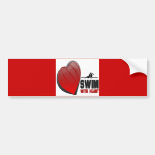 AUTOCOLLANT DE VOITURE BAIN AVEC LE COEUR