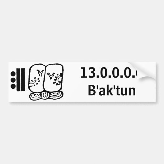 Autocollant De Voiture baktun, 13.0.0.0 .0B'ak'tun (Devant)