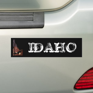 AUTOCOLLANT DE VOITURE BALD EAGLE BURNT WOOD - IDAHO PATRIOT CLR