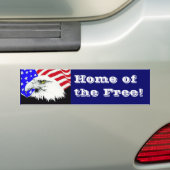Autocollant De Voiture Bald Eagle et American Flag (En voiture)