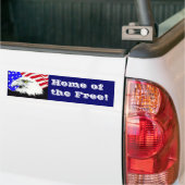 Autocollant De Voiture Bald Eagle et American Flag (Sur camion)