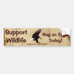 Autocollant De Voiture BALD EAGLE Landing Wildlife Support Bumper Sticker