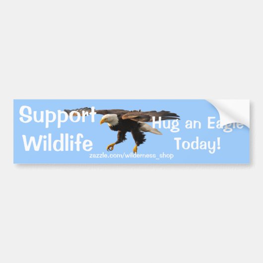 Autocollant De Voiture BALD EAGLE Wildlife Supporter Funny Bumper Sticker (Devant)
