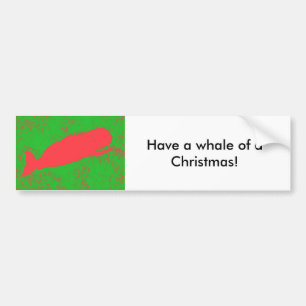 Autocollant De Voiture Baleine d'un adhésif pour pare-chocs de Noël