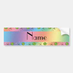 Autocollant De Voiture Balles de tennis nommées personnalisées