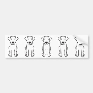Autocollant De Voiture Bande dessinée de chien de Kangal
