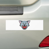 Autocollant De Voiture Bande dessinée fâchée faite sur commande de loup (En voiture)