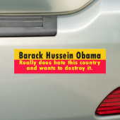 Autocollant De Voiture Barack Hussein Obama (En voiture)